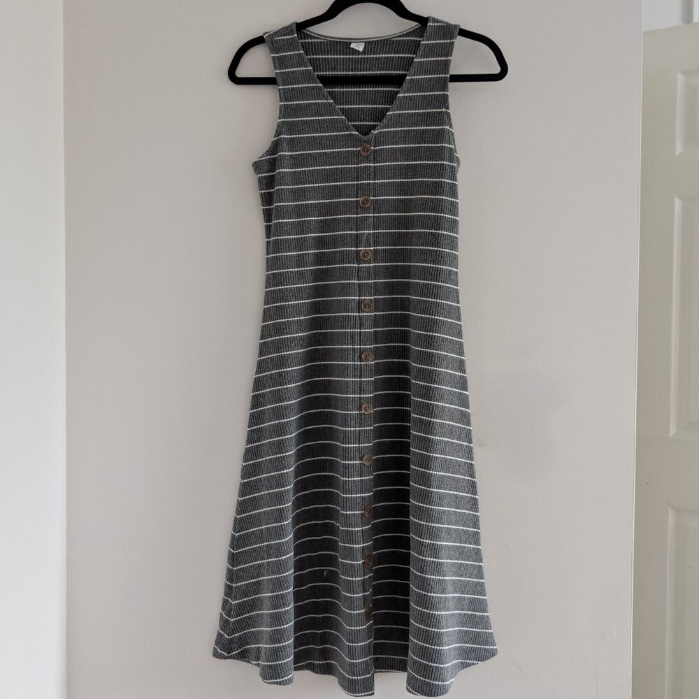 3/$30 Long button down striped dress